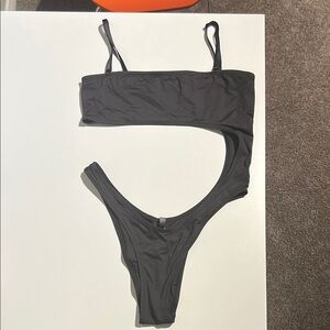 SKIMS Black Cutout Swimsuit